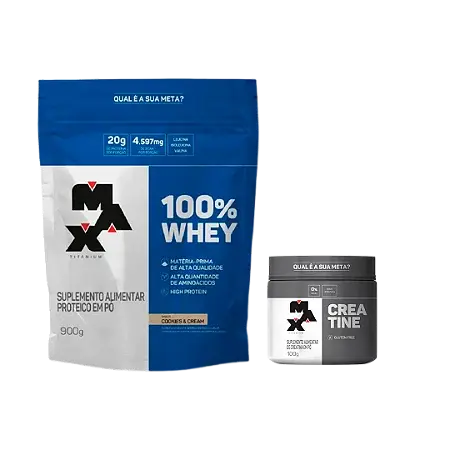 COMBO- 100% WHEY MAX+ CREATINA 300G MAX