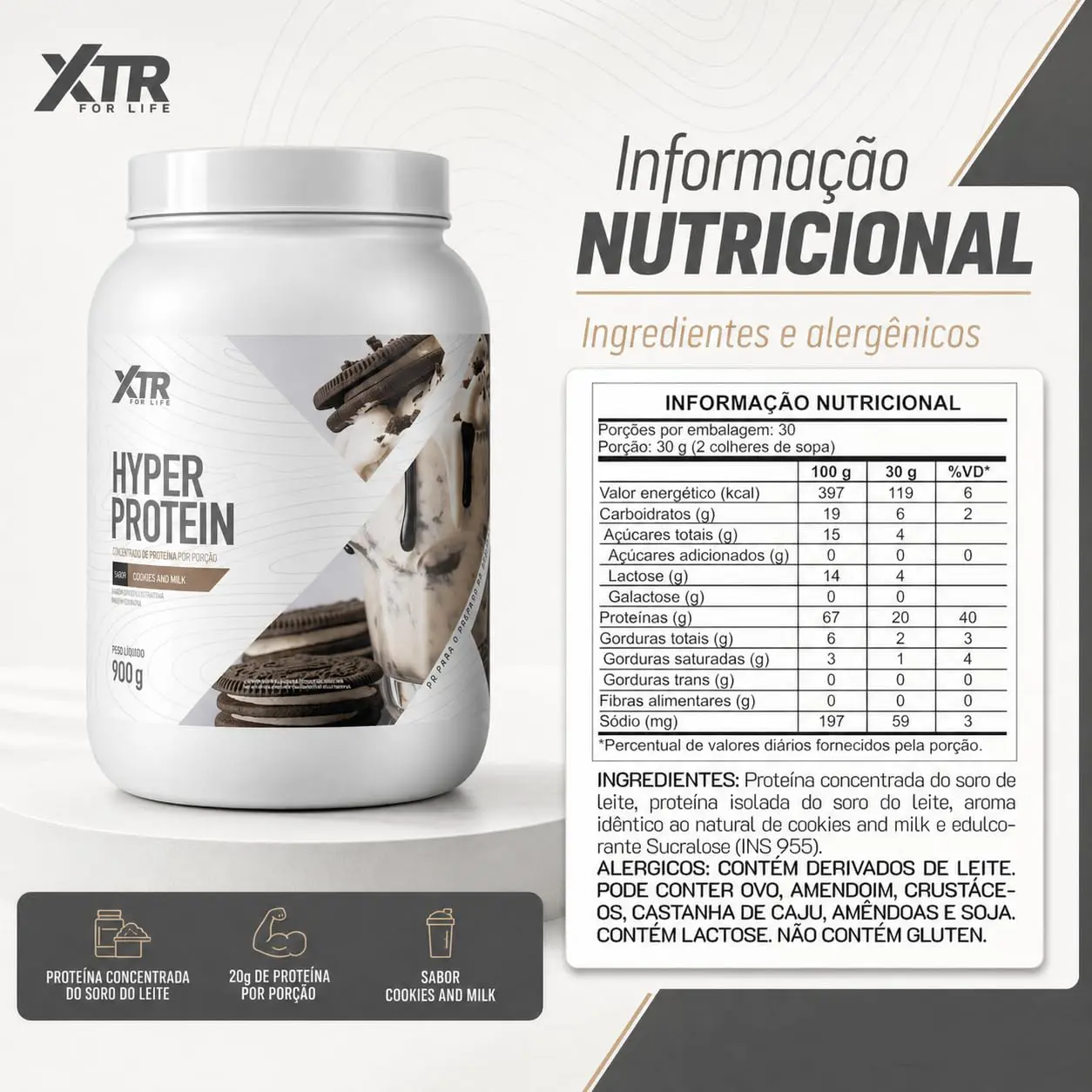 HYPER PROTEIN WHEY 100% XTR 900G