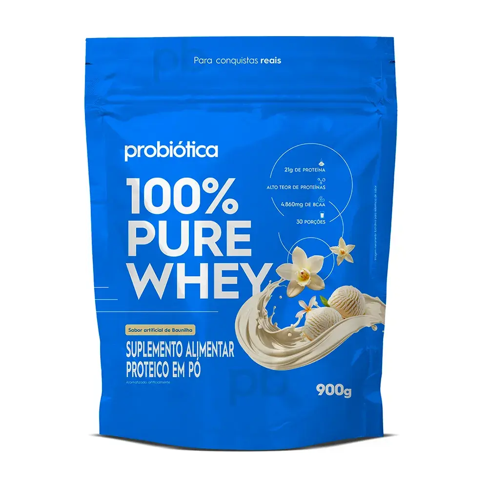 100% PURE WHEY PROBIÓTICA-REFIL 900G