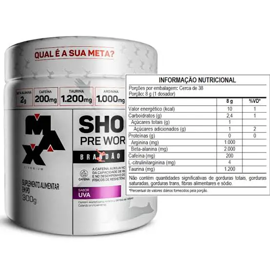 SHOOK PRÉ WORKOUT LINHA RAFAEL BRANDÃO MAX TITANIUM-300g